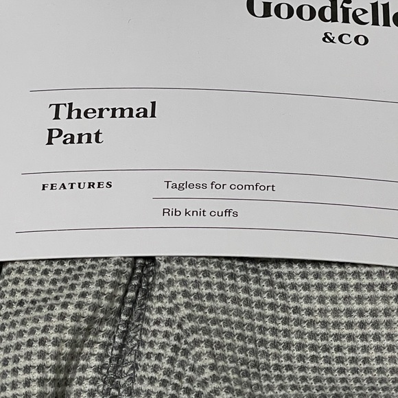NWT Goodfellow & Co Thermal Pants Heather Gray XL #L15 - Picture 6 of 7